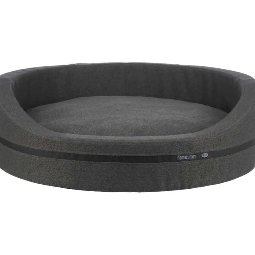 TRIXIE Bett CityStyle, oval, dunkelgrau | 65 x 55 cm