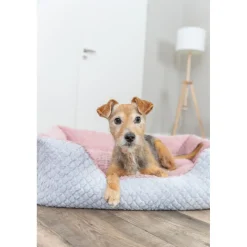 TRIXIE Bett Kaline Mio, eckig, grau/altrosa | 50 × 40 cm