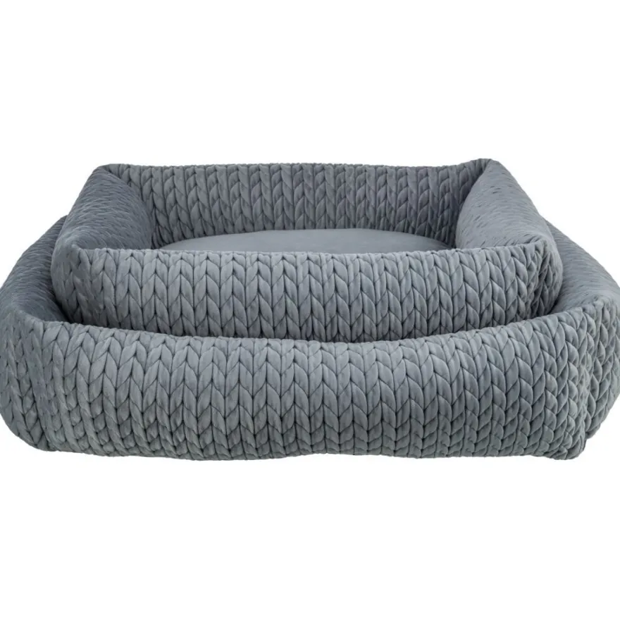 TRIXIE Bett Livia, eckig, grau | 65 × 50 cm
