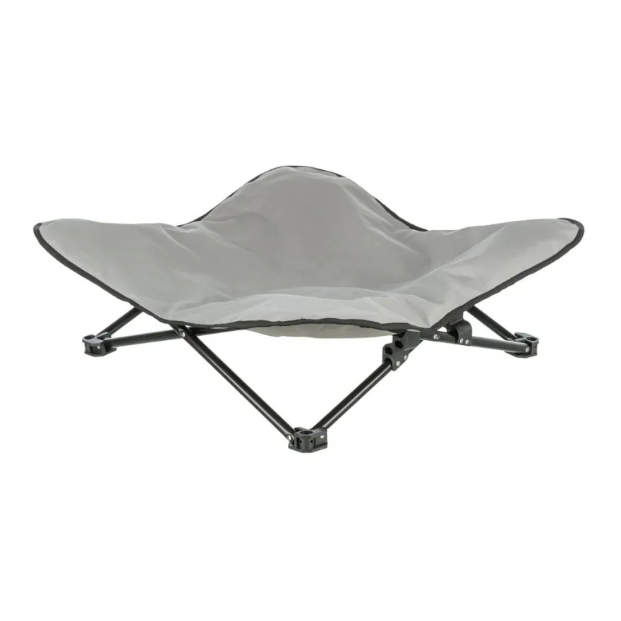 TRIXIE Camping-Bett für Hunde, dunkelgrau/schwarz | 69 x 20 x 69 cm
