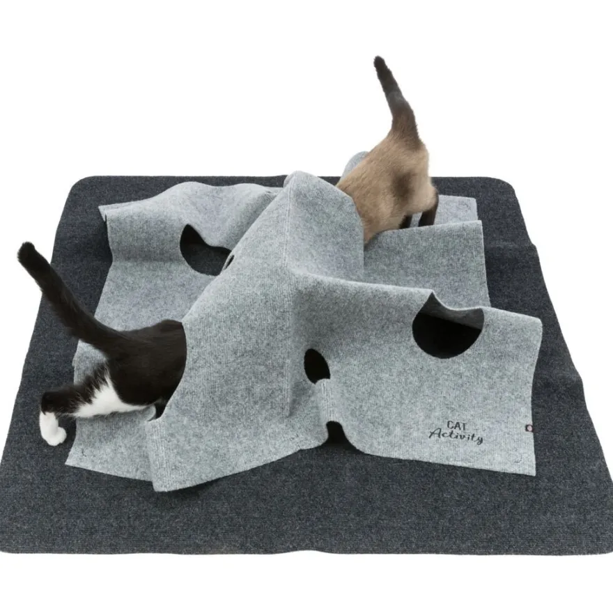 TRIXIE Cat Activity Adventure Carpet, Polyester/TPR | 99 x 99 cm