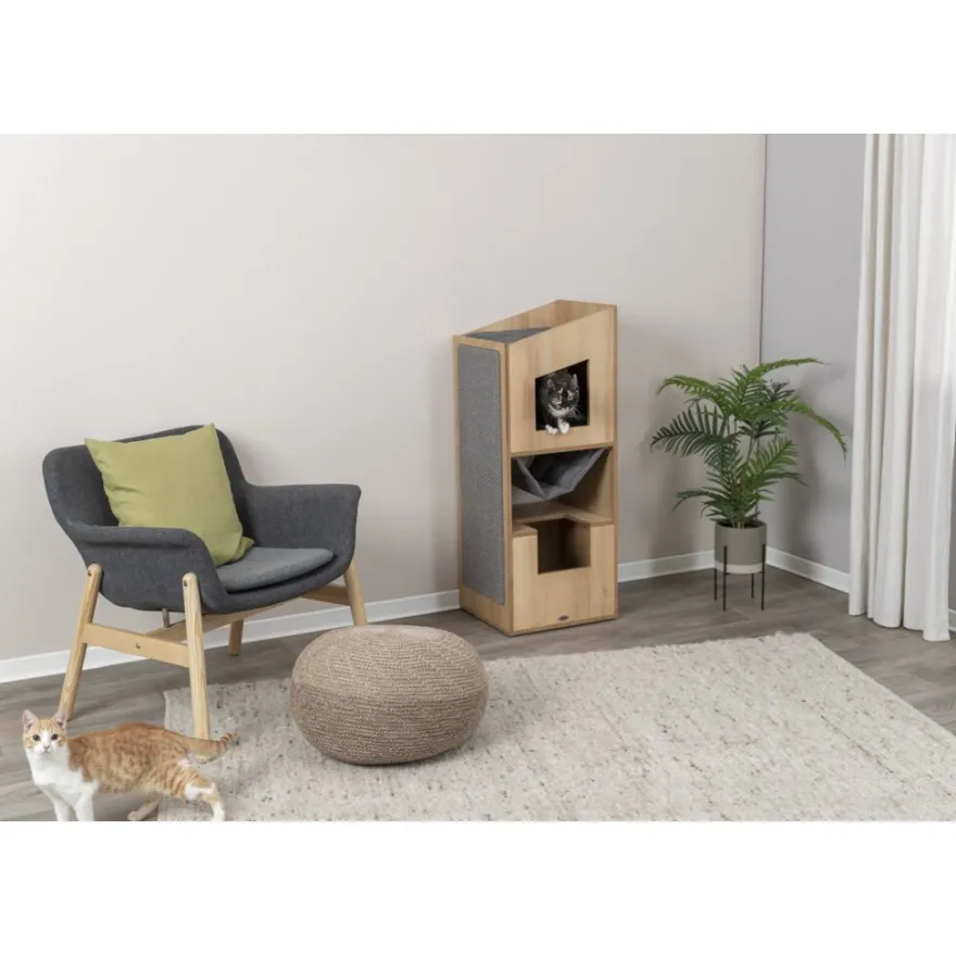 TRIXIE Cat Tower CityStyle, braun/grau | 105 cm