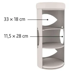 TRIXIE Cat Tower Gracia, lichtgrau/grau-meliert | 85 cm