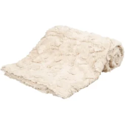 TRIXIE Decke Cosy, Struktur-Softplüsch, beige | 100 × 70 cm
