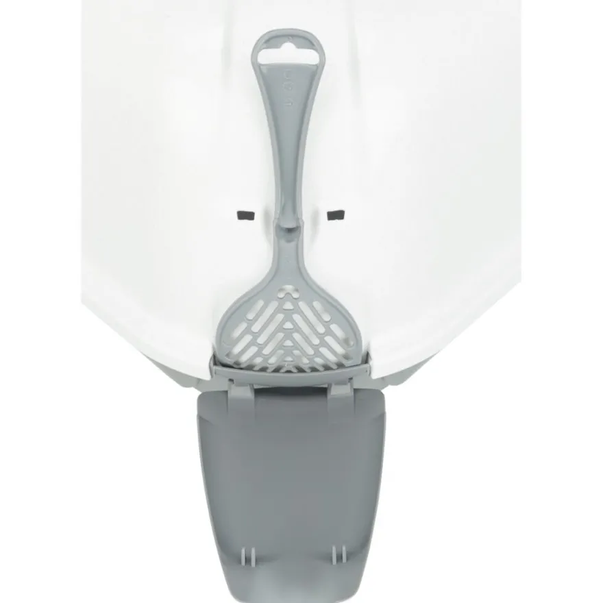 TRIXIE Ecktoilette Maro, mit Haube, hellgrau/granit | 60 x 43 x 52 cm