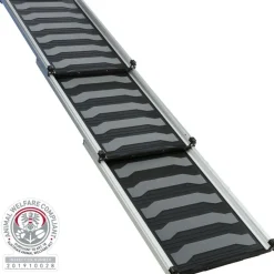TRIXIE 3-fach Teleskop-Rampe, Aluminium/TPR, schwarz/grau | 40 x 78–175 cm