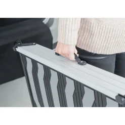TRIXIE 3-fach Teleskop-Rampe, Aluminium/TPR, schwarz/grau | 40 x 78–175 cm