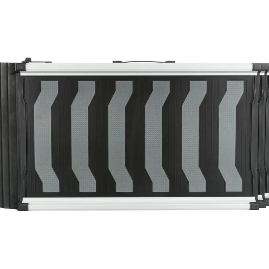 TRIXIE 3-fach Teleskop-Rampe, Aluminium/TPR, schwarz/grau | 40 x 78–175 cm