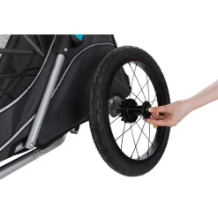 TRIXIE Fahrrad-Anhänger, Schnell-Falt-Funktion, grau | S: 58 x 93 x 74/114 cm