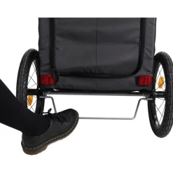 TRIXIE Fahrrad-Anhänger, Schnell-Falt-Funktion, grau | S: 58 x 93 x 74/114 cm