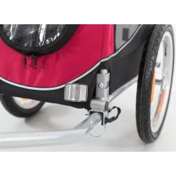 TRIXIE Fahrrad-Anhänger, schwarz/rot | S: 53 x 60 x 60/117 cm
