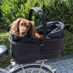 TRIXIE Fahrradkorb Long für Gepäckträger, EVA, schwarz | 29 x 49 x 60 cm