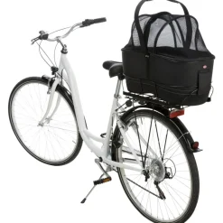 TRIXIE Fahrradkorb Long für Gepäckträger, EVA, schwarz | 29 x 49 x 60 cm