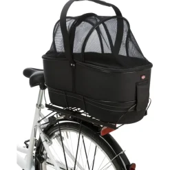 TRIXIE Fahrradkorb Long für Gepäckträger, EVA, schwarz | 29 x 49 x 60 cm