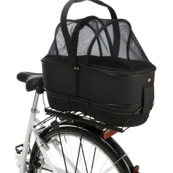 TRIXIE Fahrradkorb Long für Gepäckträger, EVA, schwarz | 29 x 49 x 60 cm