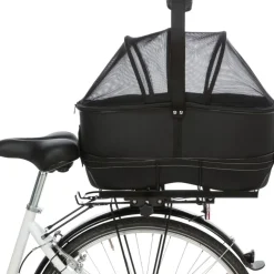 TRIXIE Fahrradkorb Long für Gepäckträger, EVA, schwarz | 29 x 49 x 60 cm