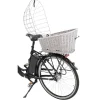 TRIXIE Fahrradkorb m. Gitter f. Gepäckträger,Weide/Metall, grau | 35 x 49 x 55 cm