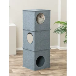 TRIXIE Filz Tower Nele, grau | 38 × 105 × 38 cm
