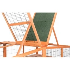 TRIXIE Freilaufgehege XL mit Abdeckung, braun | 233 × 79 × 116 cm