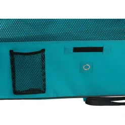 TRIXIE Freilauf mit Netz/Boden, Zwergkaninchen, Polyester, türkis/hellgrau | ø 150 x 65 cm