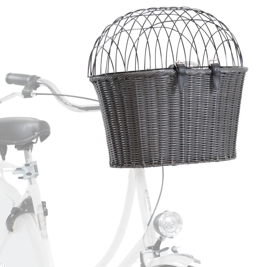 TRIXIE Front-Fahrradkorb, anthrazit | 44 x 41 x 34 cm