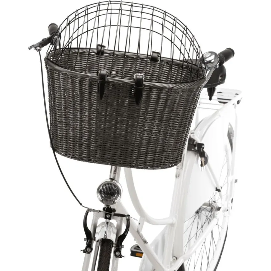 TRIXIE Front-Fahrradkorb, anthrazit | 44 x 41 x 34 cm