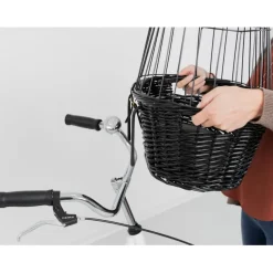TRIXIE Front-Fahrradkorb, schwarz | 50 x 41 x 35 cm