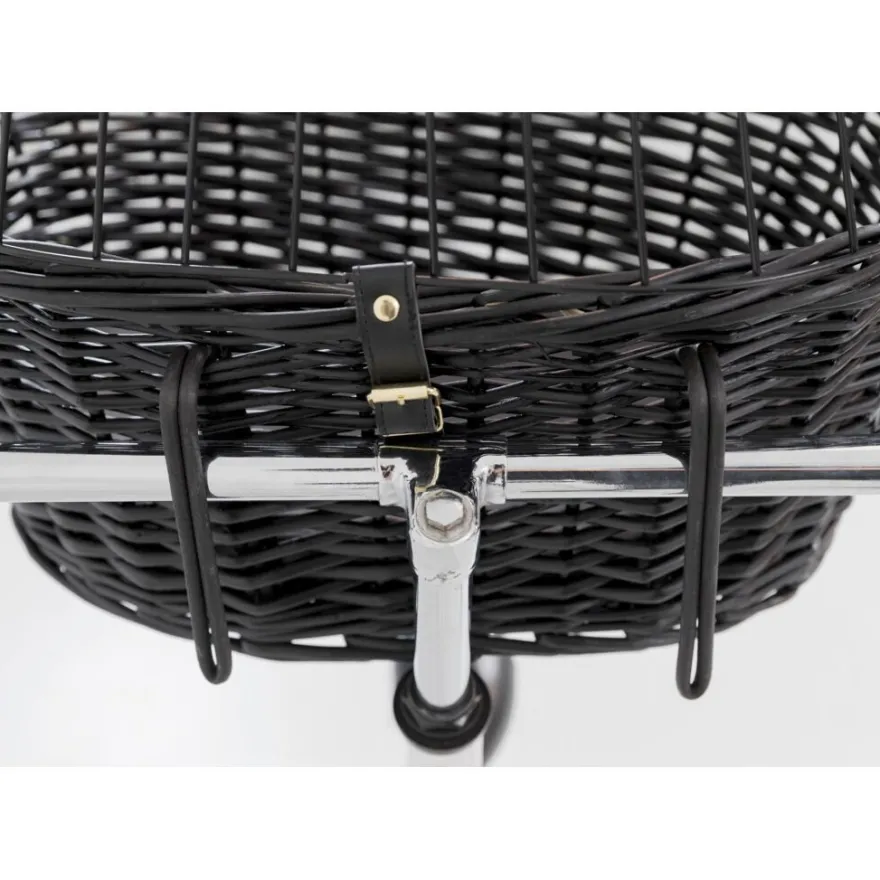 TRIXIE Front-Fahrradkorb, schwarz | 50 x 41 x 35 cm