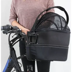 TRIXIE Front-Fahrradkorb, schwarz | 41 x 47 x 29 cm