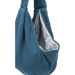 TRIXIE Fronttasche Soft, blau/hellgrau | 22 x 20 x 60 cm
