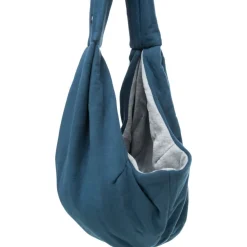 TRIXIE Fronttasche Soft, blau/hellgrau | 22 x 20 x 60 cm