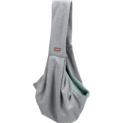 TRIXIE Fronttasche Soft, hellgrau/mint | 22 × 20 × 60 cm