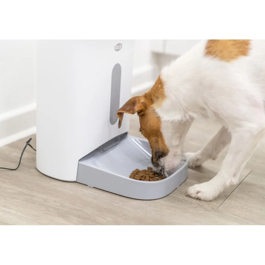 TRIXIE Futterautomat TX8 2.0, weiß/grau | 4.5 l