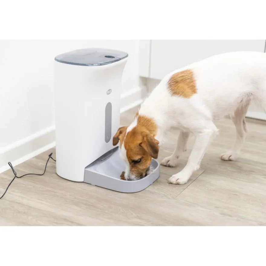TRIXIE Futterautomat TX8 2.0, weiß/grau | 4.5 l