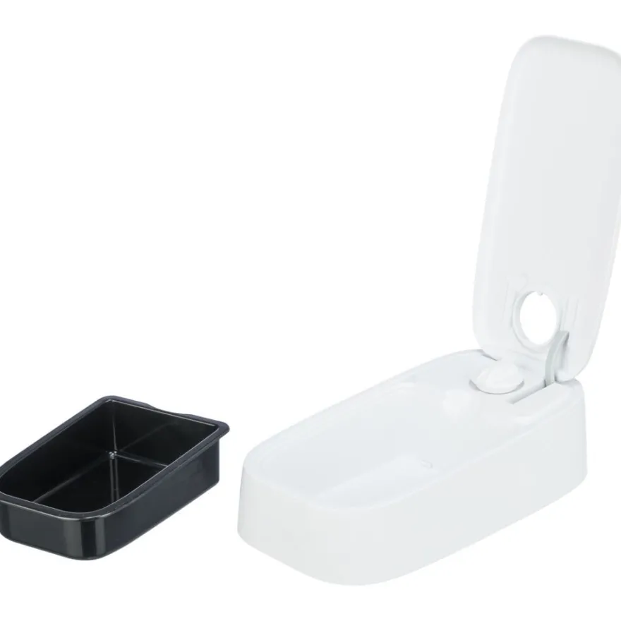 TRIXIE Futterautomat TX1, weiß | 0,3 l/13 × 7 × 24 cm