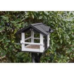 TRIXIE Futterhaus, schwarz/weiß | 48 × 33 × 37 cm/1,33 m