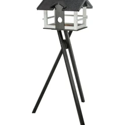 TRIXIE Futterhaus, schwarz/weiß | 48 × 33 × 37 cm/1,33 m