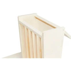 TRIXIE Futterstation mit Näpfen/Heuraufe, Holz | 70 x 41 x 47 cm