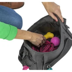 TRIXIE Gassi- und Dummy-Tasche, anthrazit | 34 x 29 x 9 cm