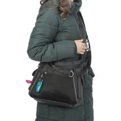TRIXIE Gassi- und Dummy-Tasche, anthrazit | 34 x 29 x 9 cm