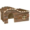 TRIXIE Haus Hanna, Kaninchen, Rindenholz | 43 x 22 x 28 cm