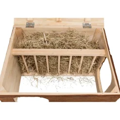 TRIXIE Haus Hilke mit Raufe, Meerschweinchen, Rindenholz | 40 x 23 x 32 cm