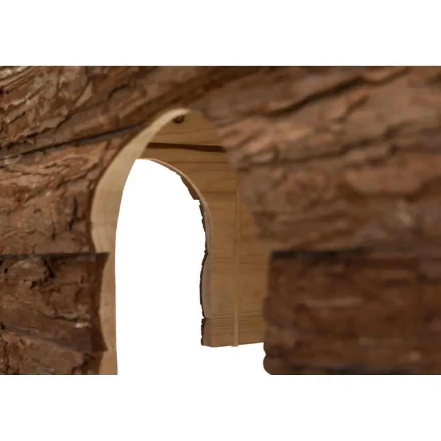 TRIXIE Haus Ila 2 Ausgänge/Raufe, Meerschw., Rindenholz | 40 x 25 x 29 cm