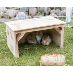 TRIXIE Haus, Zwergkaninchen, Holz/geflammt
