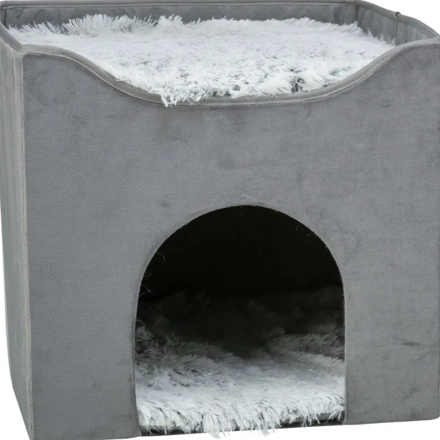 TRIXIE Höhle Harvey, grau/weiß-schwarz | 38 × 38 × 38 cm