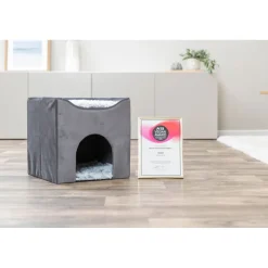 TRIXIE Höhle Harvey, grau/weiß-schwarz | 38 × 38 × 38 cm