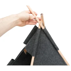 TRIXIE Höhle Tipi, Filz, anthrazit | 55 x 65 x 55 cm