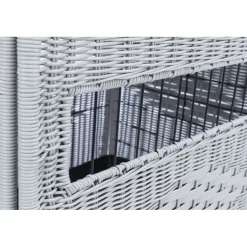 TRIXIE Home Kennel, Polyrattan, hellgrau | M: 58 x 60 x 77 cm