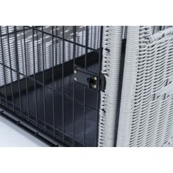 TRIXIE Home Kennel, Polyrattan, hellgrau | M: 58 x 60 x 77 cm