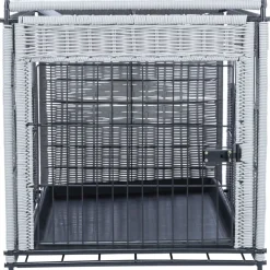 TRIXIE Home Kennel, Polyrattan, hellgrau | M: 58 x 60 x 77 cm
